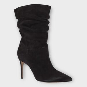 SCHUTZ Ashlee Slouch Pointed Toe Stiletto Suede Boot size 10.5 NEW Suede‎ Bootie